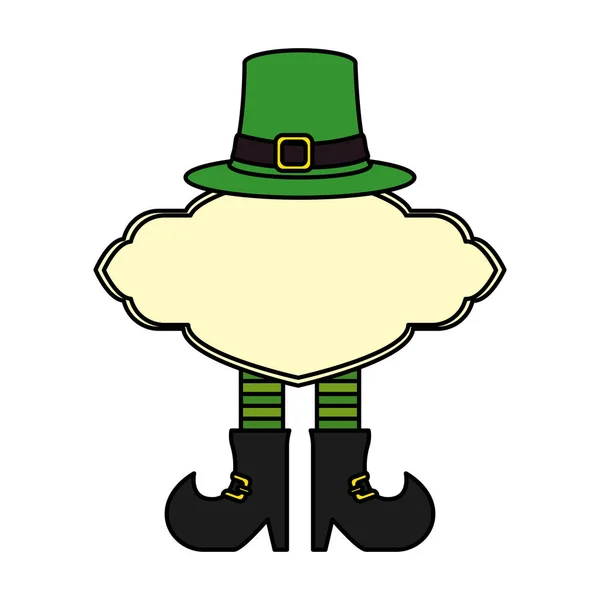 Patricks Day Legs Elf Hat Vector Illustration Design — Stock Vector