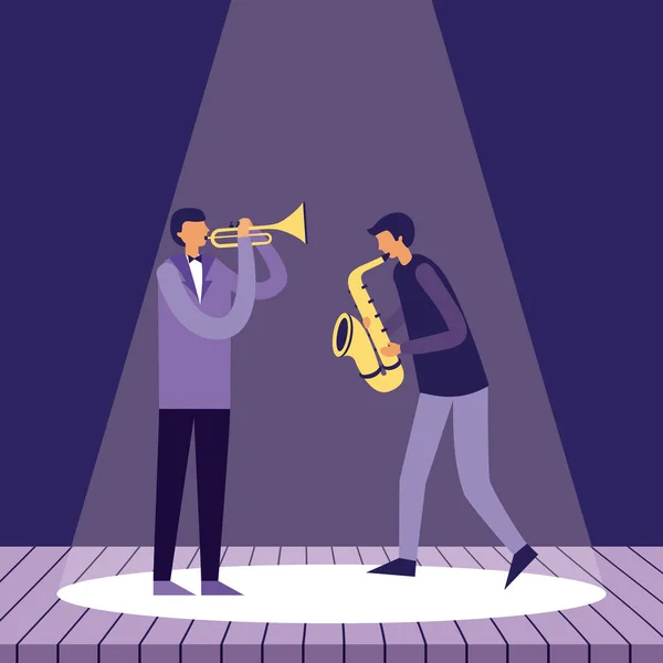 Jazz festival de gens — Image vectorielle