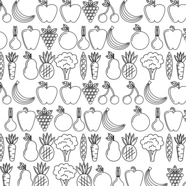 sebze ve meyve gıda taze seamless modeli
