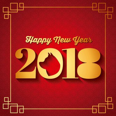 mutlu Çin yeni yılı geleneksel köpek zodyak