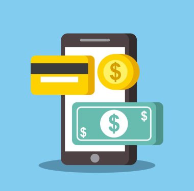 modern smartphone ile mobil ödeme para kredi kartı işleme