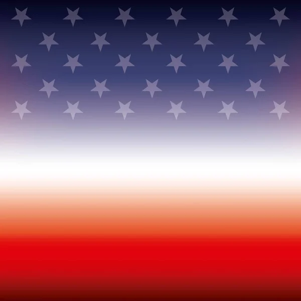 American flag stars color blur background — Stock Vector