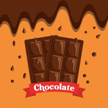 eritilmiş çikolata bar damla tatlı afiş