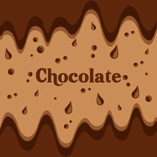 Fondu flux de chocolat goutte à goutte image — Image vectorielle