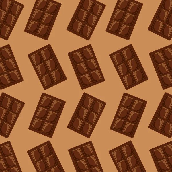 Barra de chocolate cuadrado dulce patrón de imagen — Vector de stock