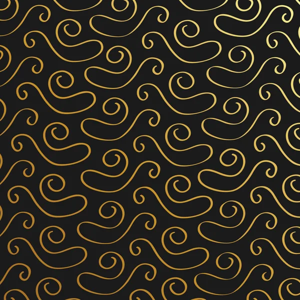 Gouden kalligrafische bloeit decoratieve sieraad design element swirl — Stockvector