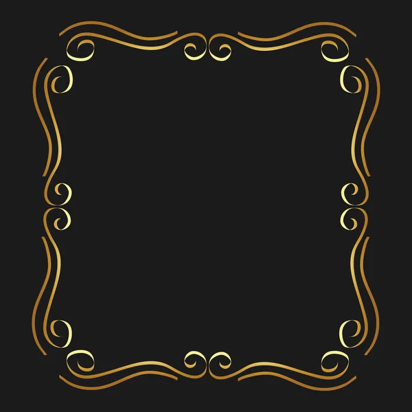 Ozdobniki kaligraficzne złoty ornament ozdobny projekt element wirowa — Wektor stockowy