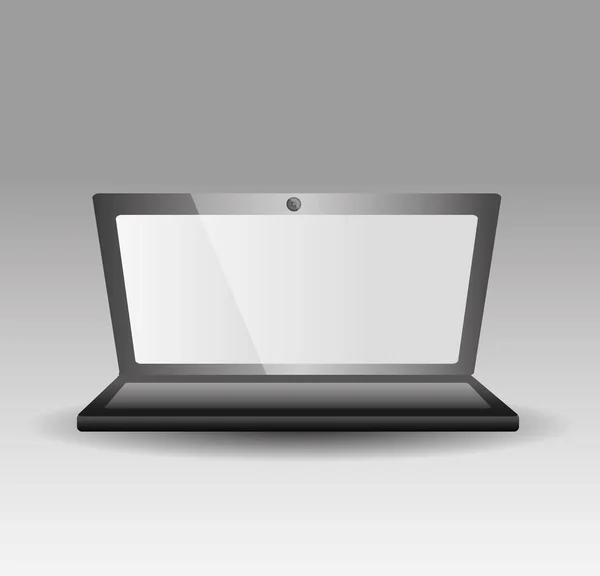 Tecnologia de dispositivo de computador pessoal portátil aberto — Vetor de Stock