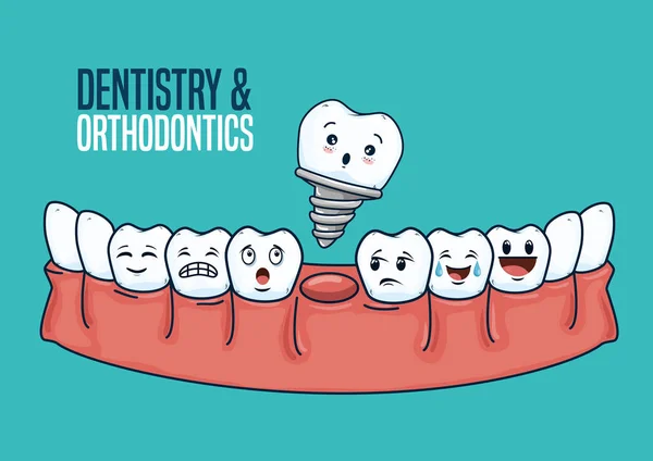 Оборудование для стоматологии и ухода за зубами — стоковый вектор