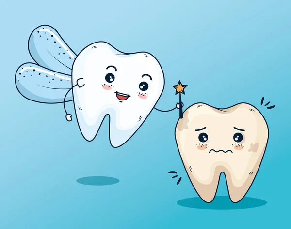 Hada de los dientes para el tratamiento de cuidado dental — Archivo Imágenes Vectoriales