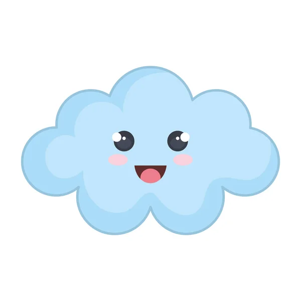 귀여운 구름 귀여운 캐릭터 — 스톡 벡터