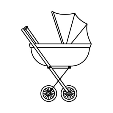 bebek sepeti izole simgesi