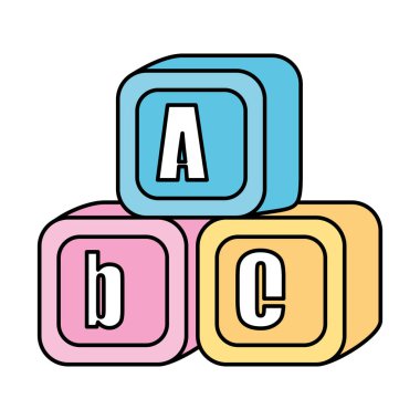 alfabe blok oyuncaklar simgeler