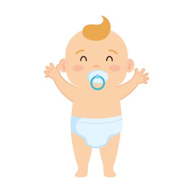 şirin ve küçük çocuk bebek karakter