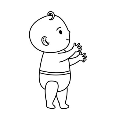 şirin ve küçük çocuk bebek karakter