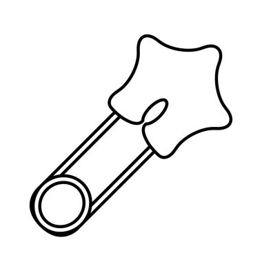 Bebek giysileri PIN izole simgesi