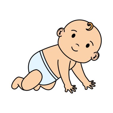 şirin ve küçük çocuk bebek karakter