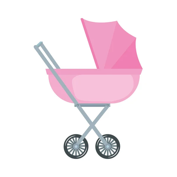 Baby vagn isolerade ikonen — Stock vektor