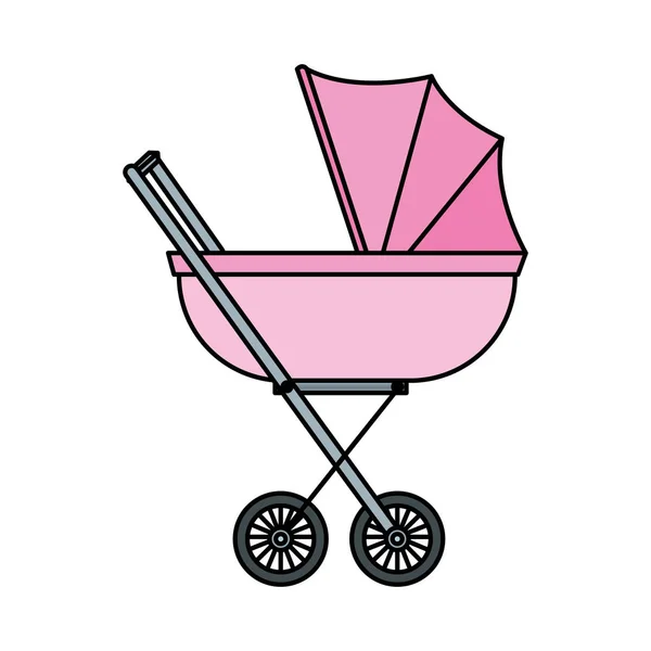 Baby cart isolated icon — Stock Vector