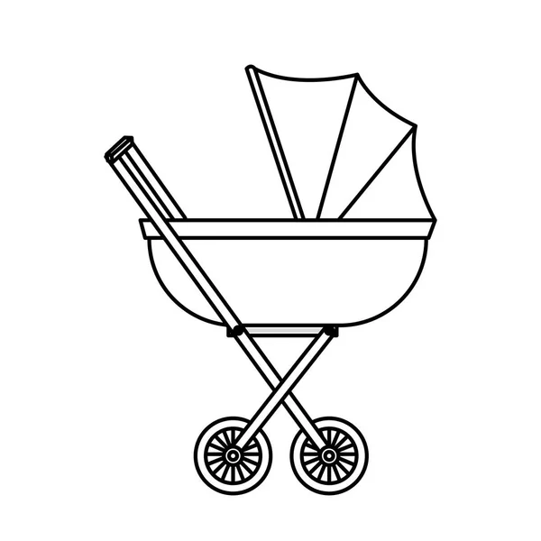 Baby Cart isolierte Ikone — Stockvektor