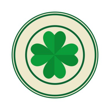 mühür ile St patrick yonca yaprağı