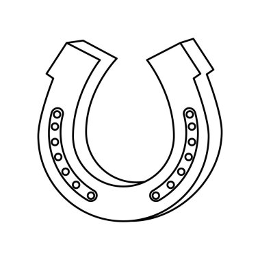 at nalı şanslı izole simgesi