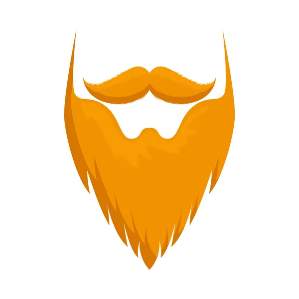 Bigote y la barba elfo — Vector de stock