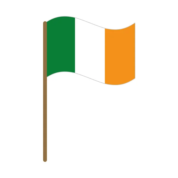 Irland isolerade flaggikonen — Stock vektor