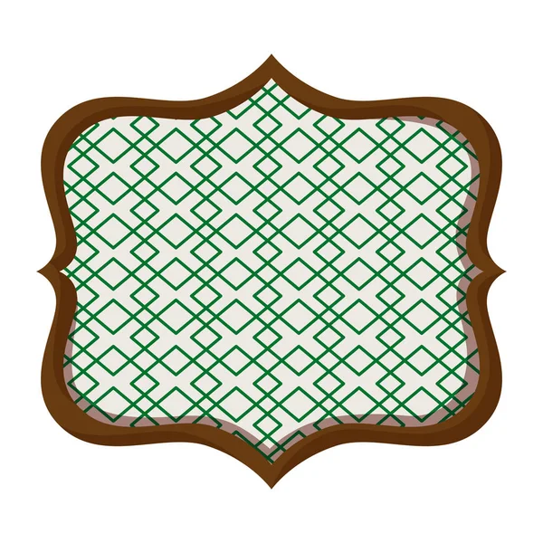 Icône d'étiquette en bois antique — Image vectorielle