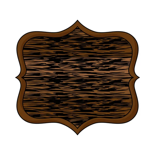 Antique wooden label icon — Stock Vector