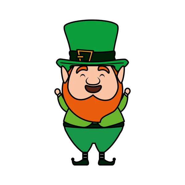 St patricks day leprechaun character — Stock Vector