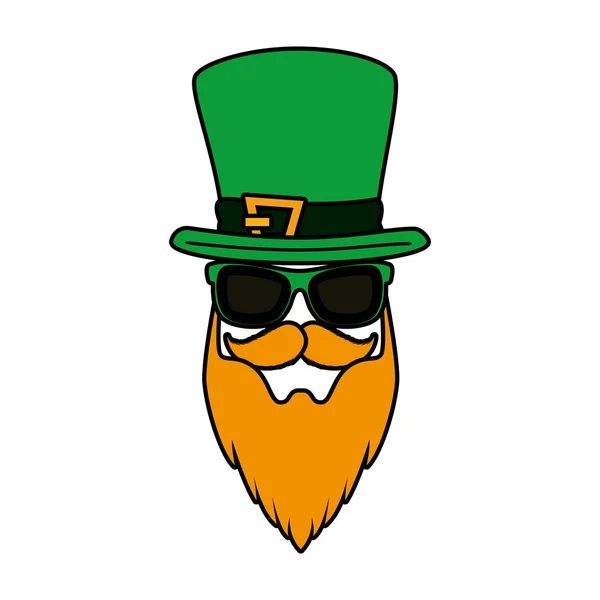 Leprechaun kostuum accessoires pictogrammen — Stockvector