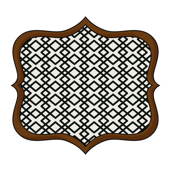 Icône d'étiquette en bois antique — Image vectorielle