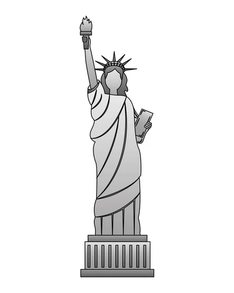 Staty av liberty new york city landmärke — Stock vektor