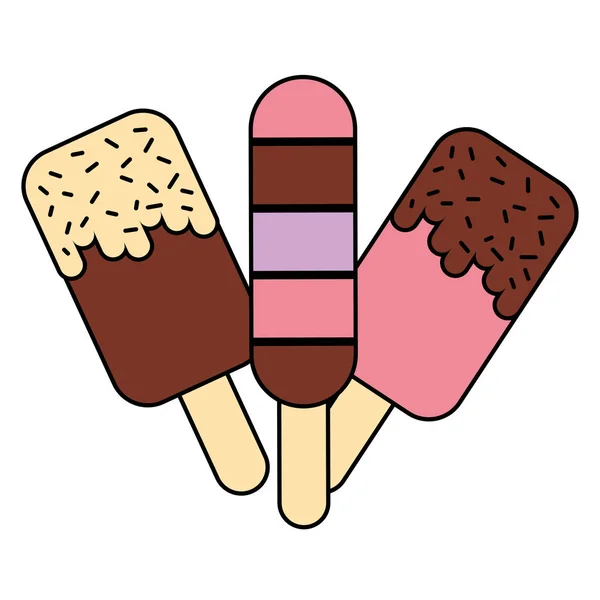 Ice cream cone popsicle — Stockvector