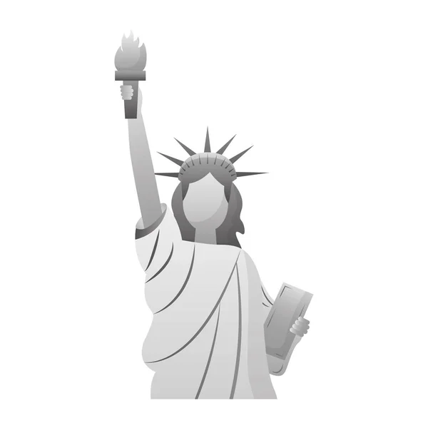 Statua della libertà New York città punto di riferimento — Vettoriale Stock
