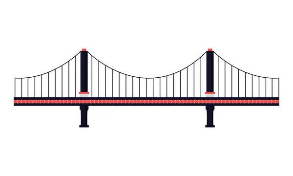 Arquitetura ponte no fundo branco — Vetor de Stock
