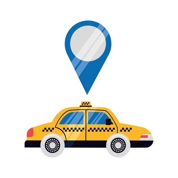 Taxi transport pointer location — Stock Vector