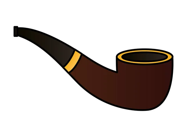 Tobacco pipe on white background — Stock Vector