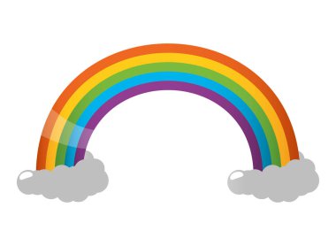 gökkuşağı fantezi beyaz arka plan üzerinde