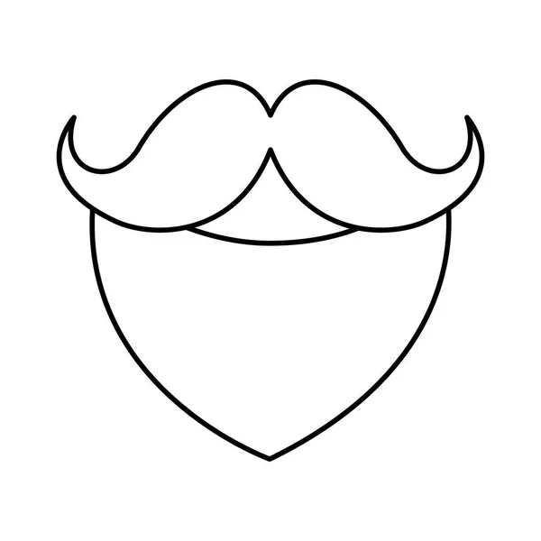 Barbe rouge et moustache — Image vectorielle