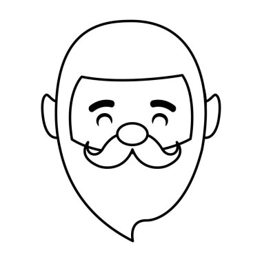 sakallı gülümseyen adam yüz