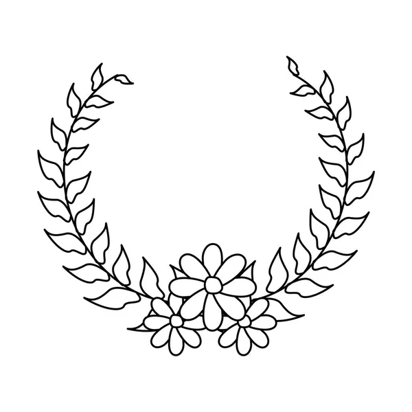 Virág Virág Koszorú — Stock Vector
