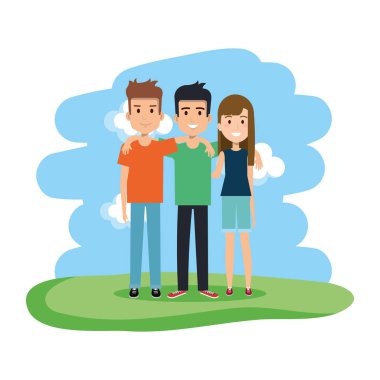 bir grup insan peyzaj