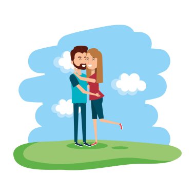 Peyzaj karakter çift