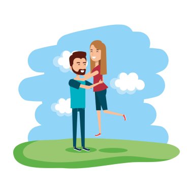 Peyzaj karakter çift