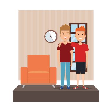 iki adam oturma içinde