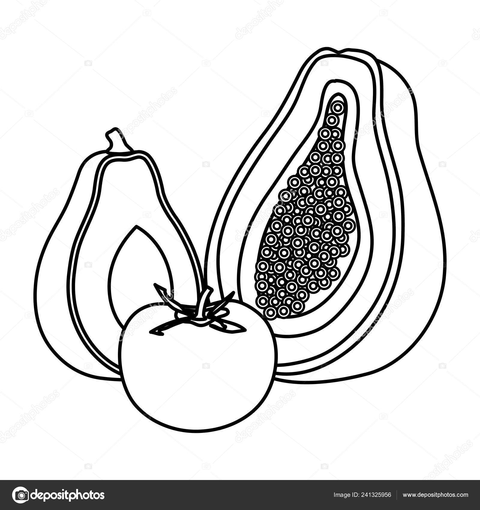 Fresh fruits and vegetables Stock Vector by ©yupiramos 241325956, image size:1600x1700