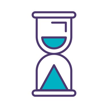 zaman kum saati izole simge vektör çizim tasarımı