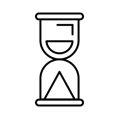 zaman kum saati izole simgesi